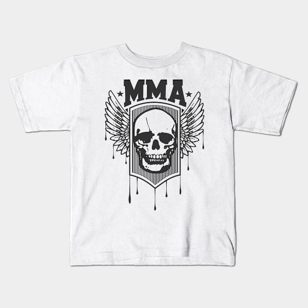 MMA SKULLS Kids T-Shirt by KINGDESIGNSHOP